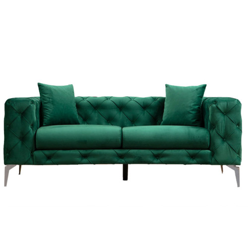 2 seater Chesterfield type sofa PWF-0579 pakoworld fabric green 197x90x73cm 2 seater Chesterfield type sofa PWF-0579 pakoworld fabric green 197x90x73cm