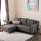 Sofa-bed PWF-0592 pakoworld fabric anthracite 230x90x74cm