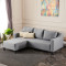 Sofa-bed PWF-0592 pakoworld fabric grey 230x90x74cm