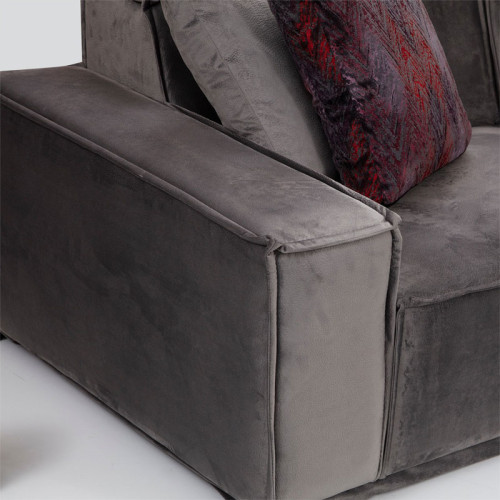 2 seater sofa PWF-0594 pakoworld fabric grey 215x100x76cm 2 seater sofa PWF-0594 pakoworld fabric grey 215x100x76cm