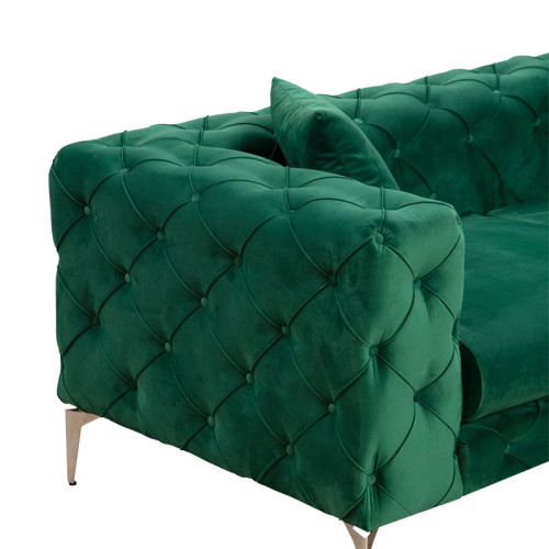3 seater sofa PWF-0579 pakoworld Chesterfield type fabric green 237x90x73cm 3 seater sofa PWF-0579 pakoworld Chesterfield type fabric green 237x90x73cm