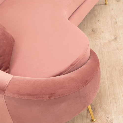 3 seater sofa PWF-0574 pakoworld right corner abric pink 255x120x85cm 3 seater sofa PWF-0574 pakoworld right corner abric pink 255x120x85cm