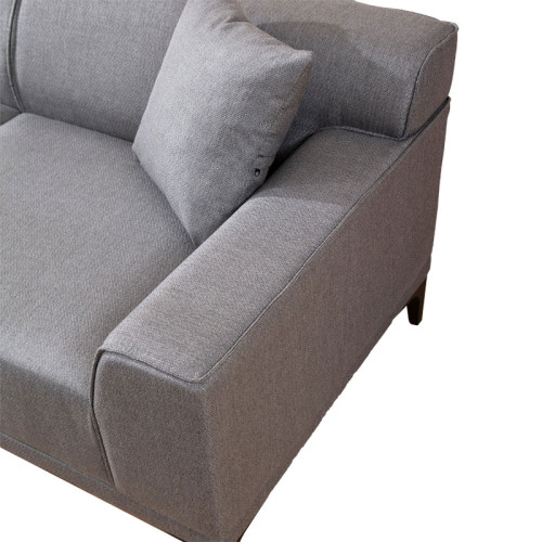 Corner sofa PWF-0566 pakoworld left corner fabric grey 250x145x69cm