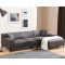 Corner sofa PWF-0566 pakoworld left corner fabric anthracite 250x145x69cm