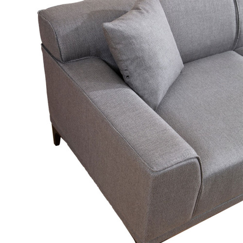 Corner sofa PWF-0566 pakoworld right corner fabric grey 250x145x69cm