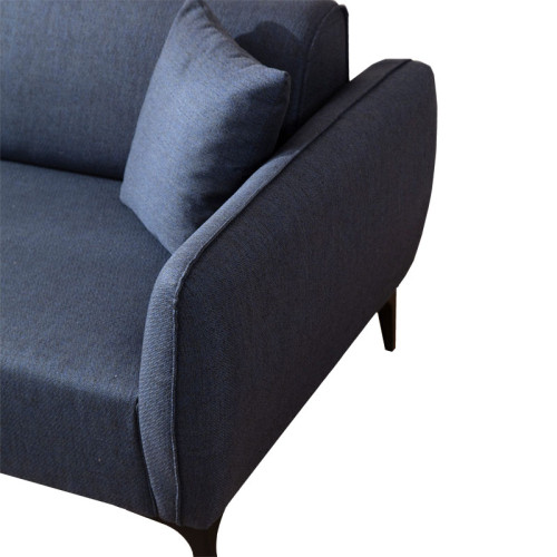 Corner sofa PWF-0565 pakoworld right corner fabric blue 270x95x67cm