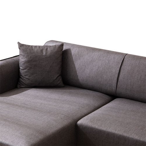Corner sofa PWF-0565 pakoworld right corner fabric anthracite 270x95x67cm
