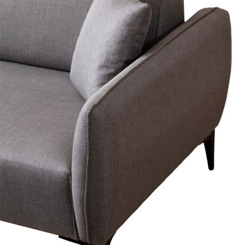 Corner sofa PWF-0565 pakoworld right corner fabric grey 270x95x67cm