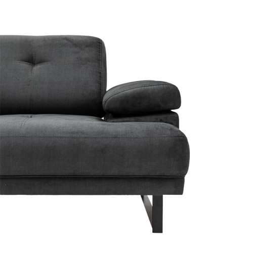 2 seater sofa PWF-0586 pakoworld fabric anthracite 199x99x83cm 2 seater sofa PWF-0586 pakoworld fabric anthracite 199x99x83cm
