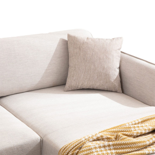 Corner sofa PWF-0565 pakoworld left corner fabric off white 270x95x67cm