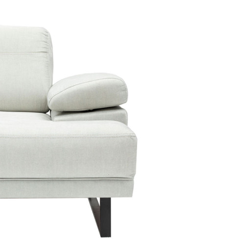 2 seater sofa PWF-0586 pakoworld fabric white 199x99x83cm 2 seater sofa PWF-0586 pakoworld fabric white 199x99x83cm
