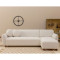 Corner sofa Arabella pakoworld left corner fabric white 273x93x86cm