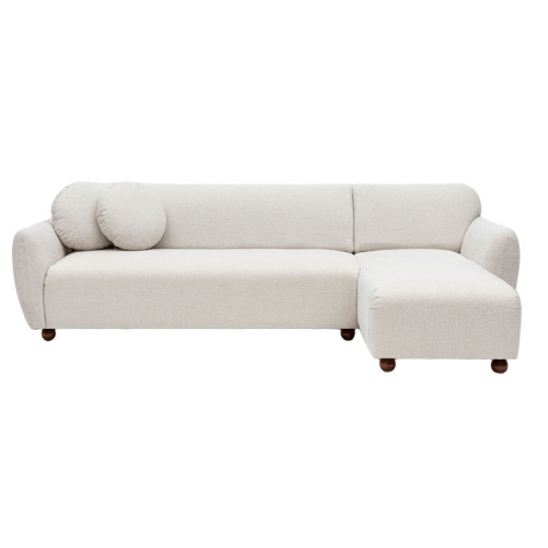 Corner sofa Arabella pakoworld left corner fabric white 273x93x86cm