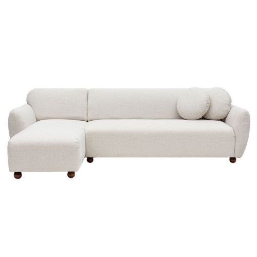 Corner sofa Arabella pakoworld right corner fabric white 273x93x86cm