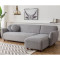 Corner sofa Arabella pakoworld left corner fabric grey 273x93x86cm