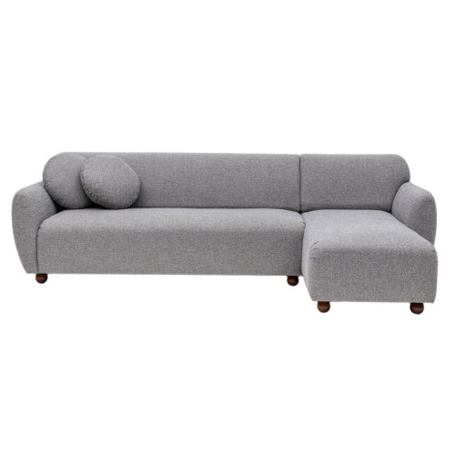Corner sofa Arabella pakoworld left corner fabric grey 273x93x86cm