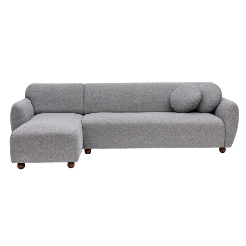 Corner sofa Arabella pakoworld right corner fabric grey 273x93x86cm