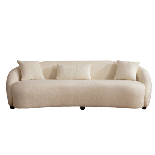 3 seater sofa PWF-0597 pakoworld fabric cream 230x94x75cm 3 seater sofa PWF-0597 pakoworld fabric cream 230x94x75cm
