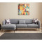 Corner sofa-bed PWF-0577 pakoworld right corner fabric grey 265x163x80cm