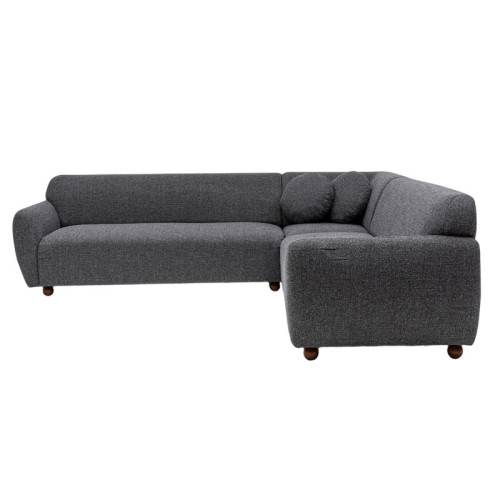 Corner sofa Arabella pakoworld right corner fabric anthracite 280x93x86cm