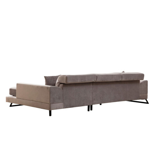 Corner sofa PWF-0575 pakoworld left corner fabric grey 308/190x92cm