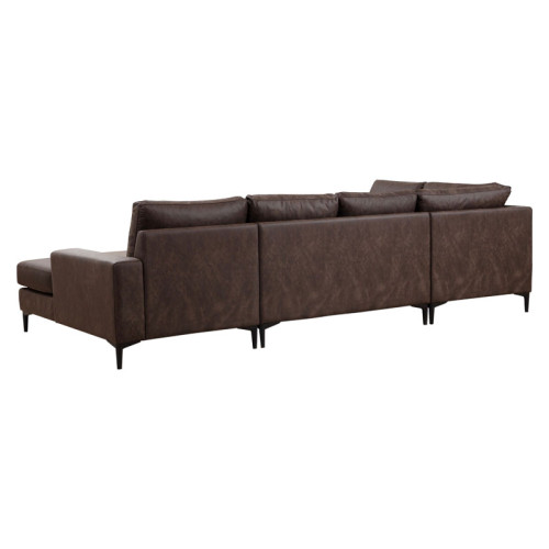 Corner sofa PWF-0621 brown  fabric 314x200x90cm