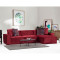 Corner sofa with left corner PWF-0623 burgundy fabric 300/170x76cm