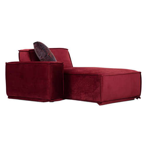 Corner sofa with right corner PWF-0623 burgundy fabric 300/170x76cm