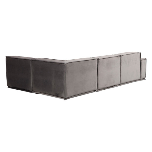 Corner sofa with left corner PWF-0623 fabric gray-dark gray 300/190x76cm