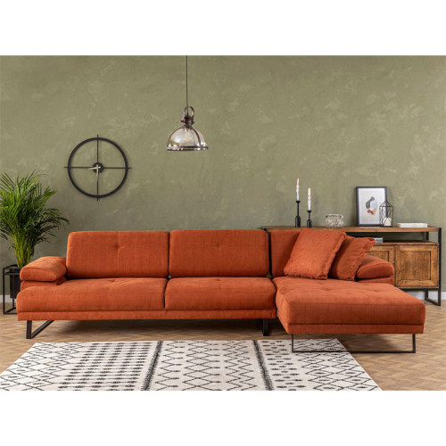 Corner sofa with left corner PWF-0586 pakoworld fabric tile 274x174x83cm