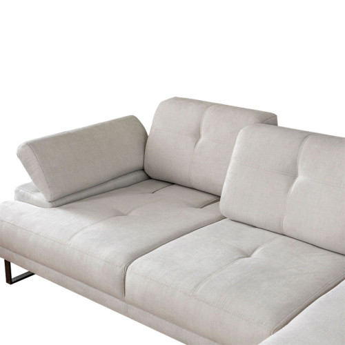 Corner sofa with left corner PWF-0586 pakoworld beige fabric 274x174x83cm