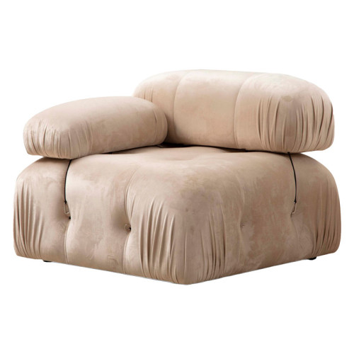 3-seater sofa Divine velvet in dark cream color 288x95x75cm 3-seater sofa Divine velvet in dark cream color 288x95x75cm