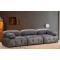 3-seater sofa Divine with gray velvetish 288x95x75cm