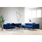 Corner sofa with left corner PWF-0579 pakoworld Chesterfield type blue fabric 310/270x70cm