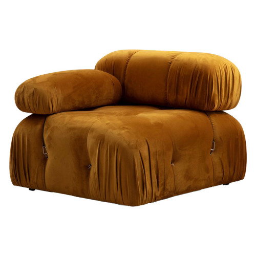 Polymorphic sofa Divine 2 with mustard color velvetish 288/190x75cm Polymorphic sofa Divine 2 with mustard color velvetish 288/190x75cm