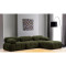 Polymorphic sofa Divine with fabric in green color 288/190x75cm