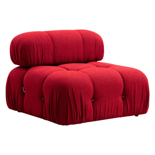 Polymorphic sofa Divine with fabric in red color 288/190x75cm Polymorphic sofa Divine with fabric in red color 288/190x75cm