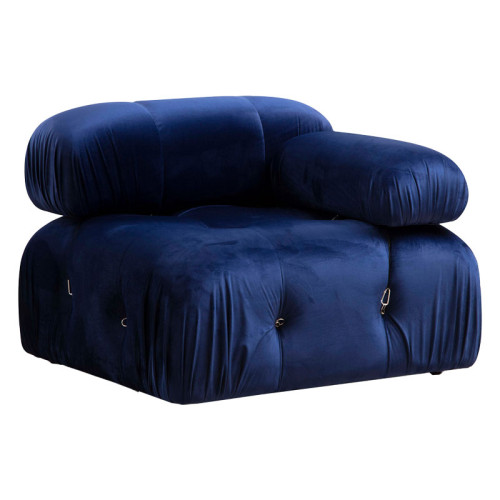 Polymorphic sofa Divine velvet color blue 288/190x75cm Polymorphic sofa Divine velvet color blue 288/190x75cm