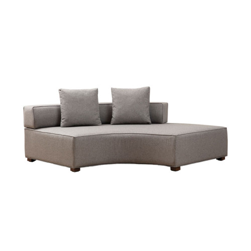 Corner sofa with left corner PWF-0600 pakoworld fabric gray 360/300x70cm