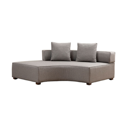 Corner sofa with right corner PWF-0600 pakoworld fabric gray 360/300x70cm