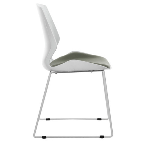 Visitor office chair Genuine pakoworld PP white-grey Visitor office chair Genuine pakoworld PP white-grey