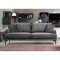 3-seater sofa Fortune pakoworld velvet anthracite-black 205x90x88cm