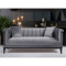 2 seater sofa PWF-0541 pakoworld anthracite velvet 190x89x79cm