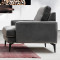 Armchair Fortune pakoworld velvet anthracite black 80x90x88cm