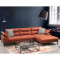 Corner sofa PWF-0529 pakoworld left corner fabric dark orange-black 309x188x89cm