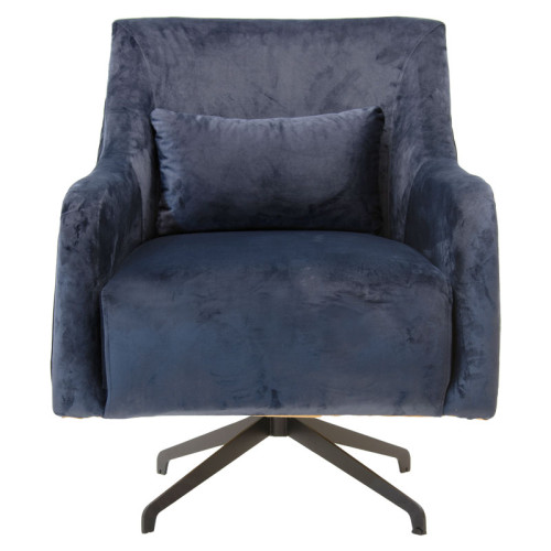 Armchair PWF-0521 pakoworld velvet blue black 72x83x86cm
