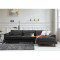 Corner sofa PWF-0503 pakoworld left corner velvet anthracite-black 308x190x100 / 92cm