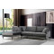 Corner sofa Fortune pakoworld right corner velvet anthracite-black 283x180x88cm