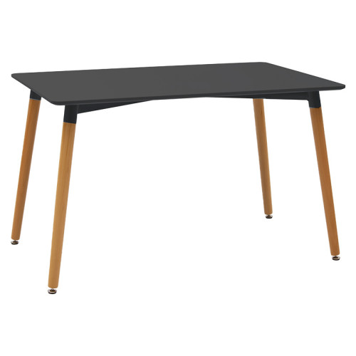 Natali-Gaston pakoworld dining set 5pcs black-natural 120x80x76cm Natali-Gaston pakoworld dining set 5pcs black-natural 120x80x76cm