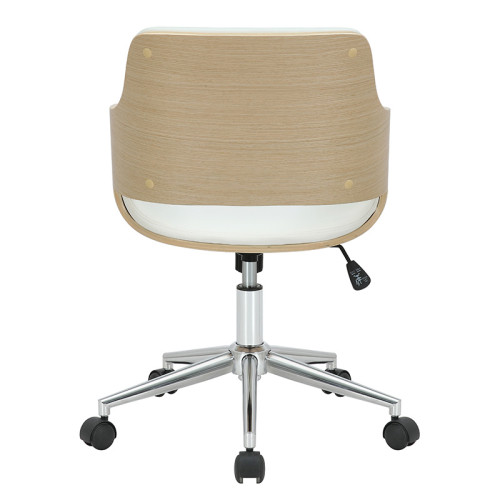 Manager office chair Fern pakoworld PU white natural wood